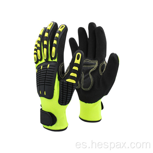 Guantes anti-impactos anti-impactos de nitrilo de fábrica de hespax